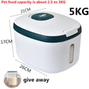 Kitchen Container 5KG 10KG Bucket Nano Insect-Proof Moisture-Proof Rice Box Grain Sealed Jar Home Storage Pet Dog Food Store Box