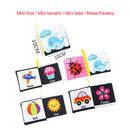 Juguetes sensoriales para recién nacidos, libro educativo para bebés, juguetes de cuna, juguetes para bebés en blanco y negro, libro de tela de animales, juguetes para bebés de 0 a 12 meses