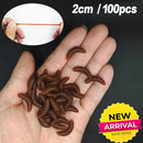 20PCS-100pcs Lifelike Red Worm Soft Lure Earthworm Summer Fishing Silicone Artificial Bait Fishy Shrimp Additive Bass Carp
