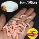 20PCS-100pcs Lifelike Red Worm Soft Lure Earthworm Summer Fishing Silicone Artificial Bait Fishy Shrimp Additive Bass Carp
