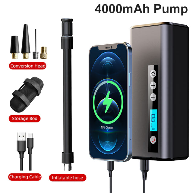 8000mAh Car Air Compressor 12V 150PSI Electric Wireless Portable Tire Inflator Pump for Motorcycle Bicycle Boat AUTO Tyre Balls