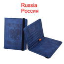 Funda de cuero con banda elástica para pasaporte, bloqueo RFID para tarjetas, porta pasaporte de viaje, BILLETERA, organizador de documentos, funda para hombre y mujer