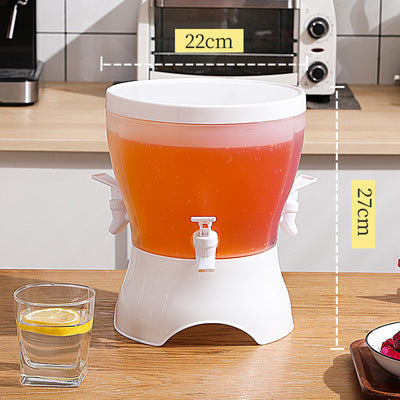 5200 ml Kaltwasserkrug Haushalt kann sich mit Wasserhahn drehen Obst Teekanne Wasserkocher Kühler Wassereimer Küche Trinkgeschirr Wasserkocher Topf