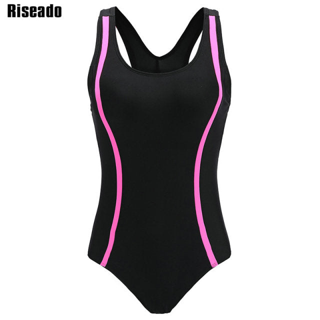 Riseado Sports Badeanzug 2022 Wettkampf Bademode Damen Patchwork Badeanzüge für Damen Racerback Badeanzüge XXL