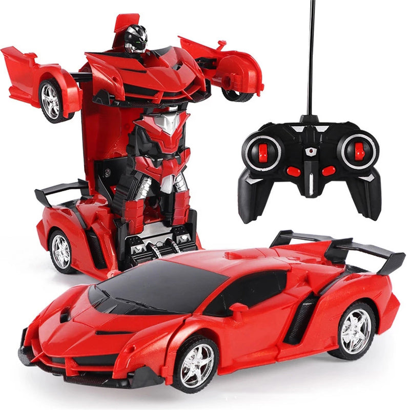 Robots de transformación de coche eléctrico RC 2 en 1, juguetes para niños, juguetes para exteriores, Control remoto, deportes, deformación, coche, Robots, modelo de juguete