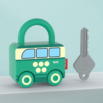 Kids Learning Lock with Keys Car Games Montessori Educational Toys Numbers Matching &amp; Counting Math Toys Teach Tool For Children
