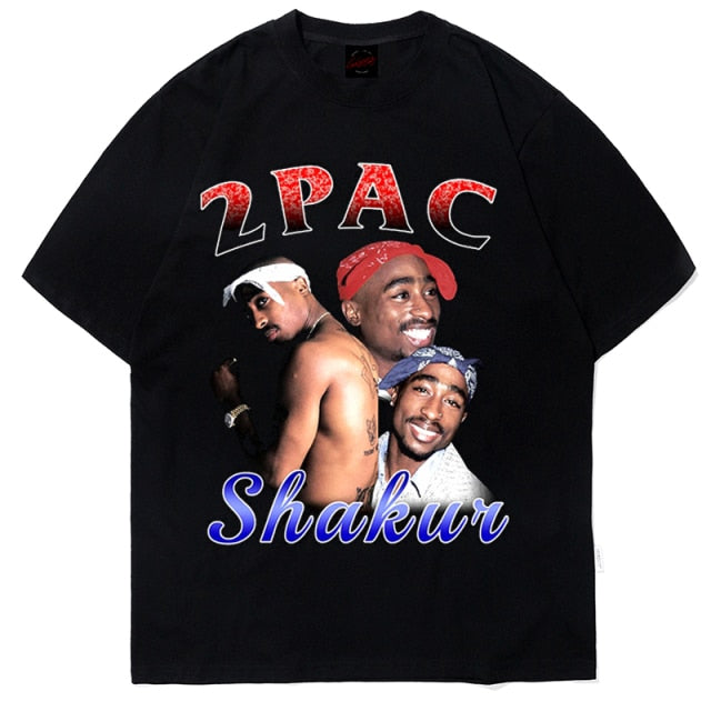Travis Scott Eminem LiL Peep Tupac 2pac T Shirt Asap Rocky Kanye West JuiceWrld Jay-z Hip Hop T-shirt Biggie Smalls