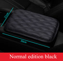 Wave Embroider PU Leather Car Armrest Mat Center Console Arm Rest Protection Cushion Auto Armrests Storage Box Cover Pad