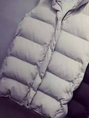 Women Winter Warm Cotton Padded Puffer Vests Sleeveless Parkas Jacket