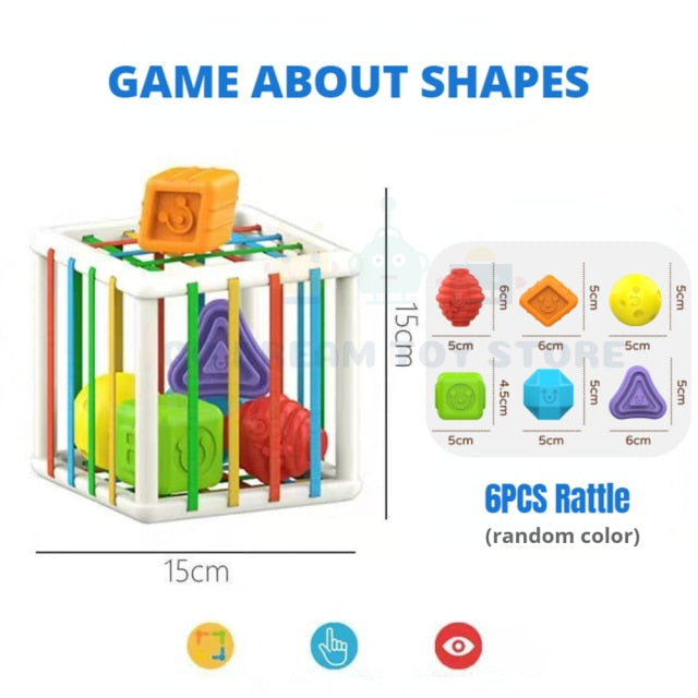 Neue Bunte Formblöcke Sortierspiel Baby Montessori Lernen Lernspielzeug Für Kinder Bebe Geburt Inny 0 12 Monate Geschenk