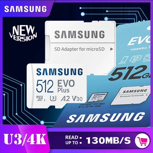 SAMSUNG Original Micro SD 32GB 64GB tarjeta de memoria Memori C10 TF tarjetas MicroSD SDXC 128GB 256GB 512GB U3 4K para cámara de teléfono Drone