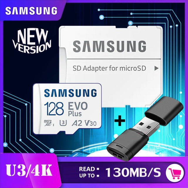 SAMSUNG Original Micro SD 32 GB 64 GB Memori Speicherkarte C10 TF MicroSD-Karten SDXC 128 GB 256 GB 512 GB U3 4K für Handy-Drohnenkamera