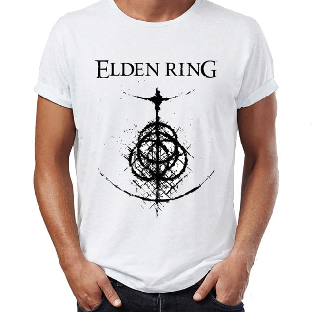 Elden Ring Shirt para hombres de gran tamaño 3d estampado cuello redondo Casual astrólogo Elden Ring sudadera verano Harajuku hombres Top Tees