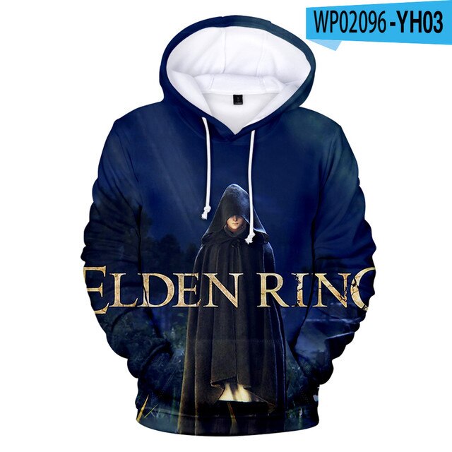 Sudaderas con capucha con estampado 3D de Elden Ring para hombre y mujer, ropa de calle Harajuku 2022, juego ARPG, chaqueta de moda, ropa de talla grande