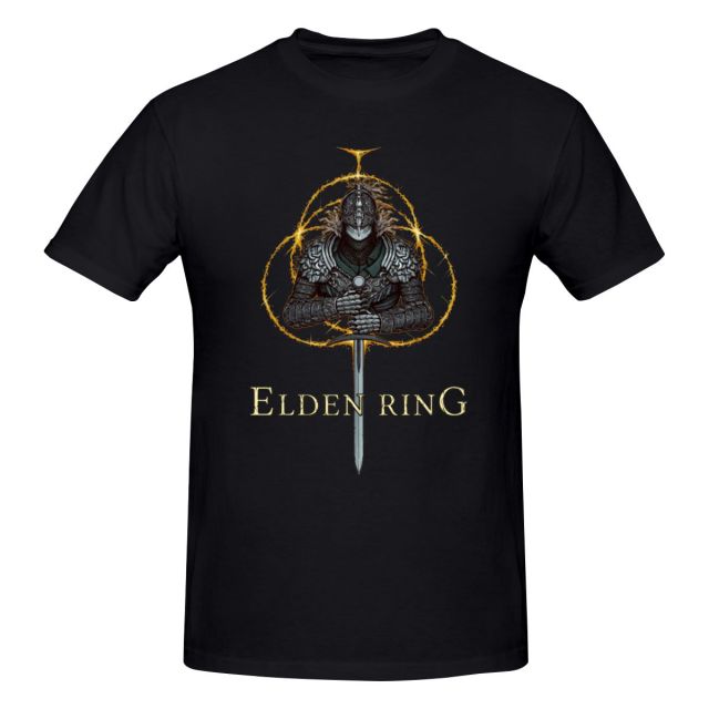 Nuevo juego camisetas Elden Ring Print Streetwear hombres mujeres moda Overiszed T Shirt 100% algodón camisetas Tops Harajuku ropa Unisex