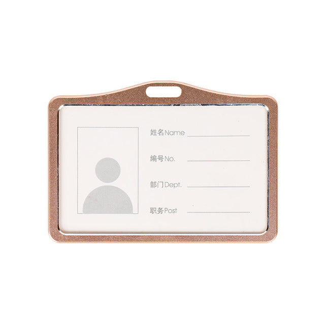 1 Stück Aluminiumlegierung Kartenhülle Bank Business Work Card Holder mit ABS Retractable Badge Reel Credit ID Card Badge Bag