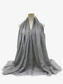 Pleated Plain Hijab Scarf Muslim Women Cotton Crinkle Headband Veil Scarves 2021 Fashion Islamic Headscarf Head Wraps Turban