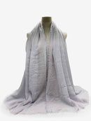 Pleated Plain Hijab Scarf Muslim Women Cotton Crinkle Headband Veil Scarves 2021 Fashion Islamic Headscarf Head Wraps Turban