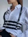 Women Sexy Garters faux Leather Women Body Bondage Cage Sculpting Harness Waist Belt Straps Suspenders Goth Harajuku Belt