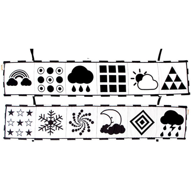 Newborn Sensory Toys For Babies Educational Baby Book Crib Toys Black White Baby Toys Animal Cloth Book Baby Toys 0 12 Months