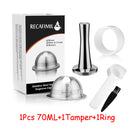 Juego al por mayor de cápsulas reutilizables de acero inoxidable compatibles con el filtro de café Nespresso Vertuo Vertuoline