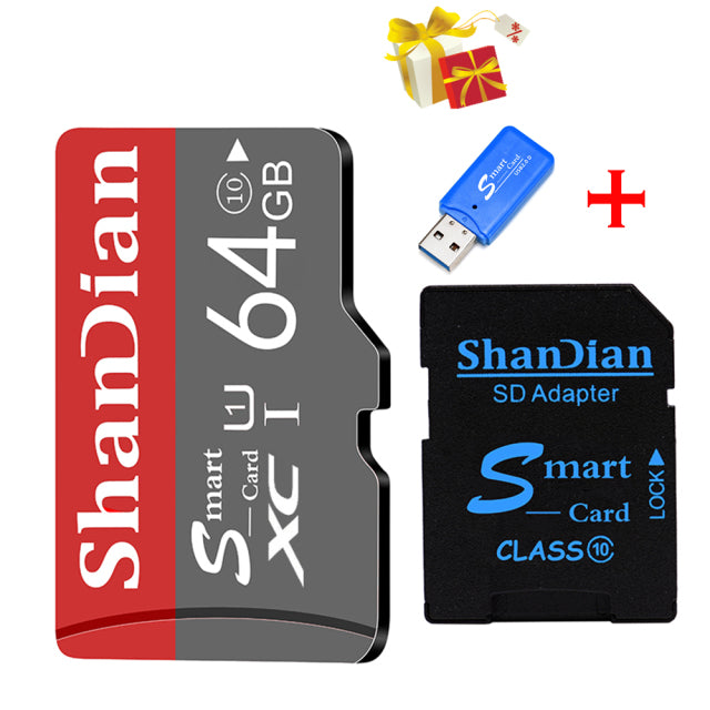 ShanDian Original inteligente de alta calidad 64GB Clase 10 tarjeta de memoria SmartSD 16GB 32GB TF tarjeta SmartSDHC/SDXC para Smartphone/Tablet PC