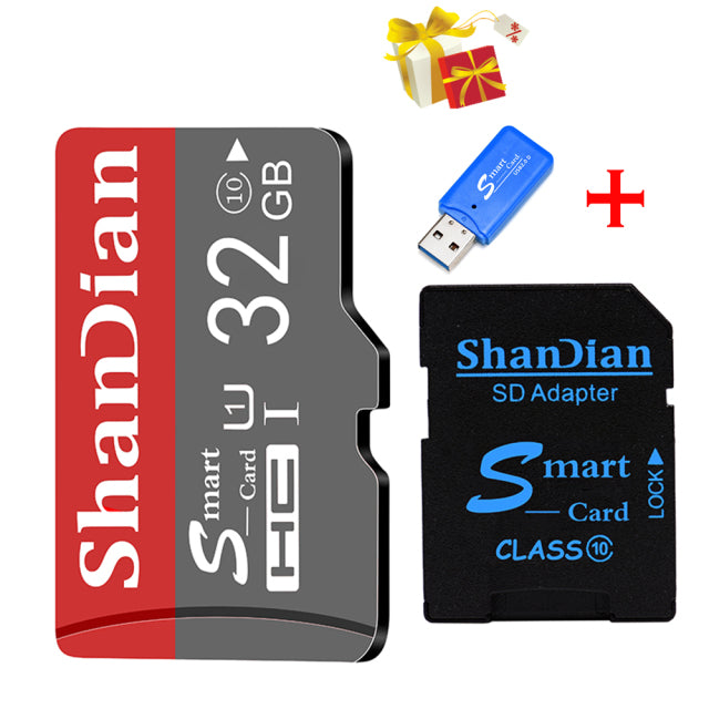 ShanDian Original Smart Hochwertige 64 GB Klasse 10 Speicherkarte SmartSD 16 GB 32 GB TF-Karte SmartSDHC/SDXC für Smartphone/Tablet PC