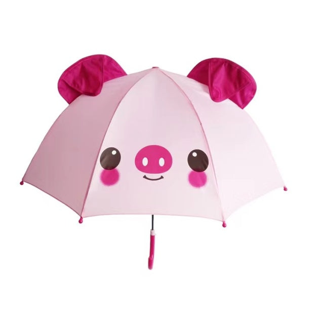 Cute Cartoon Children Umbrella animation creative long-handled 3D ear modeling kids umbrella For boys girls