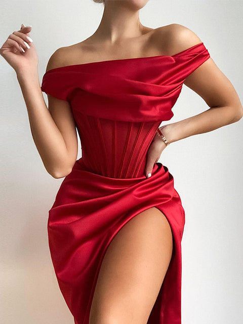 Qualitäts-Satin-figurbetontes Kleid-Frauen-Partei-Kleid 2021 neue Ankunfts-Robe-Sommer-reizvolles Kleid-Berühmtheits-Abend-Verein-Nachtkleider
