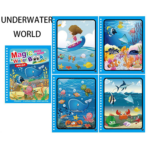 1 stücke Magisches Buch Wasser Zeichnung Montessori Spielzeug Wiederverwendbare Malbuch Magie Wasser Zeichnung Buch Sensorische Früherziehung Spielzeug