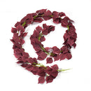 Guirnalda de hojas de eucalipto verde, flores artificiales de glicinia, planta falsa de ratán, vides de hojas de seda para decoración de boda, fiesta de cumpleaños