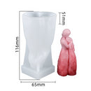 Gran 3D romántico pareja retrato amantes vela de silicona molde tallado arte aromaterapia yeso decoración del hogar molde regalo de boda