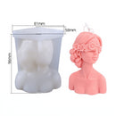 Gran 3D romántico pareja retrato amantes vela de silicona molde tallado arte aromaterapia yeso decoración del hogar molde regalo de boda