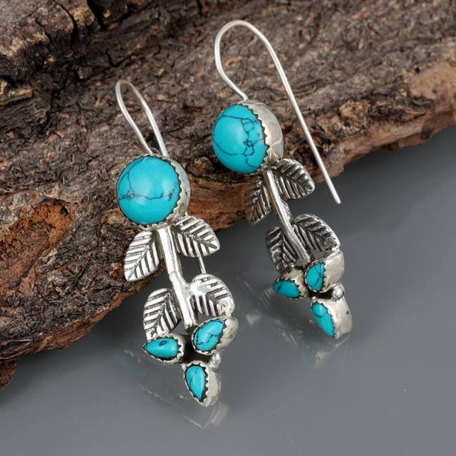 Pendientes de moda para mujer, pendientes colgantes de gancho de piedra Natural con incrustaciones de Color dorado delicado en 4 colores para mujer, joyería de compromiso de boda