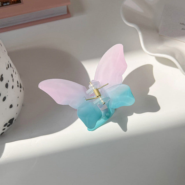 2022 Sommer Kleine Transparente Schmetterling Haarkrallen Haarnadel Nette Transparente Greift Acryl Haarspange Für Frauen Süße Accessoires