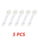 Baby Safety Drawer Lock Anti-Pinching Hand Cabinet Drawer Locks Plastic White Safety Buckle for Children Kids Protection