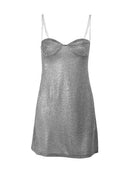 SVOKOR Women Bodycon Dress Satin Mini Dress Summer Elegant Dresses Woman Party Night Sexy Backless Slim Fit Midi