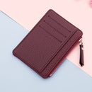 1PC Small Women Men Credit ID Card Holder PU Leather Zipper Fashion Ultra-Thin Wallet Money Bag Case Coin Purse Clip Organizer