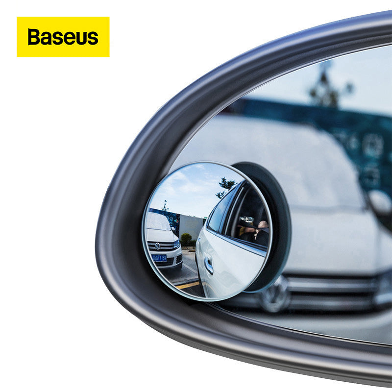 Baseus 2 uds espejo de coche HD espejo convexo punto ciego Auto espejo retrovisor 360 grados gran angular estacionamiento de vehículos espejos sin montura
