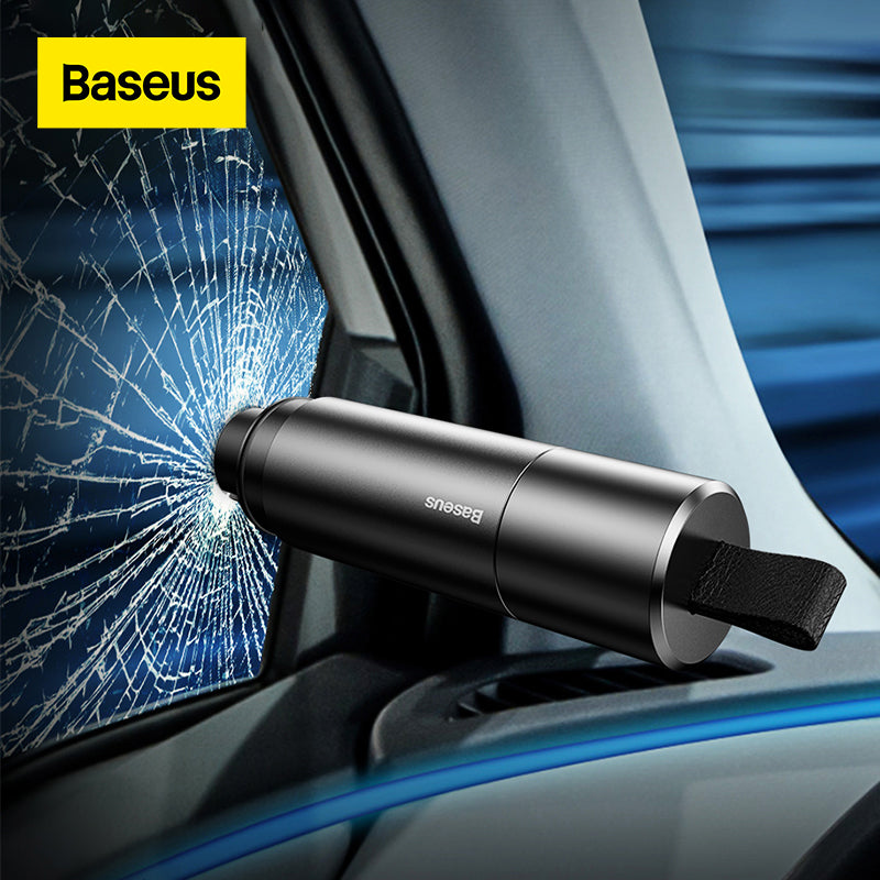 Baseus Auto-Sicherheitshammer, Auto-Notfall-Glasfensterbrecher, Sicherheitsgurtschneider, lebensrettendes Fluchtauto-Notfallwerkzeug