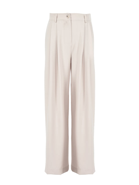 Mnealways18 Classic Wide Pants Floor-Length Pleated Loose Women Trousers Spring Wide Leg Pants Vintage Female Palazzo Pants 2022