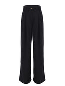 Mnealways18 Klassische Weite Hose Bodenlang Plissee Lose Damenhose Frühling Weite Hose Vintage Weibliche Palazzohose 2022