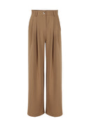 Mnealways18 Klassische Weite Hose Bodenlang Plissee Lose Damenhose Frühling Weite Hose Vintage Weibliche Palazzohose 2022