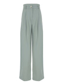 Mnealways18 Klassische Weite Hose Bodenlang Plissee Lose Damenhose Frühling Weite Hose Vintage Weibliche Palazzohose 2022