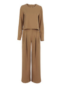 Mnealways18 Klassische Weite Hose Bodenlang Plissee Lose Damenhose Frühling Weite Hose Vintage Weibliche Palazzohose 2022