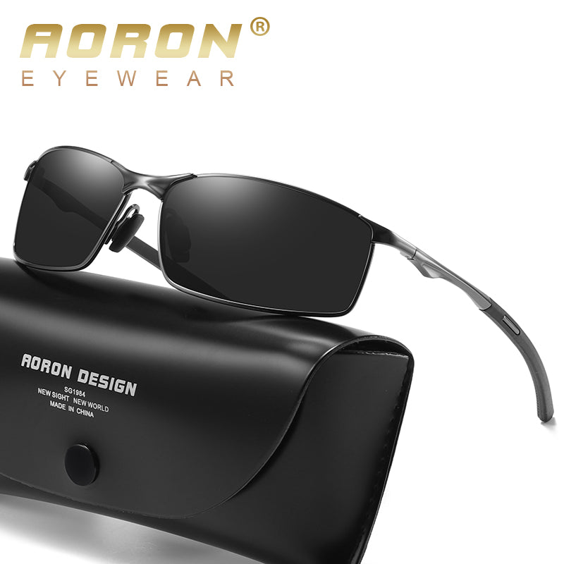 Aoron Polarisierte Sonnenbrille Herren / Damen Fahrspiegel Sonnenbrille Metallrahmen Brille UV400 Blendschutz Sonnenbrille Großhandel