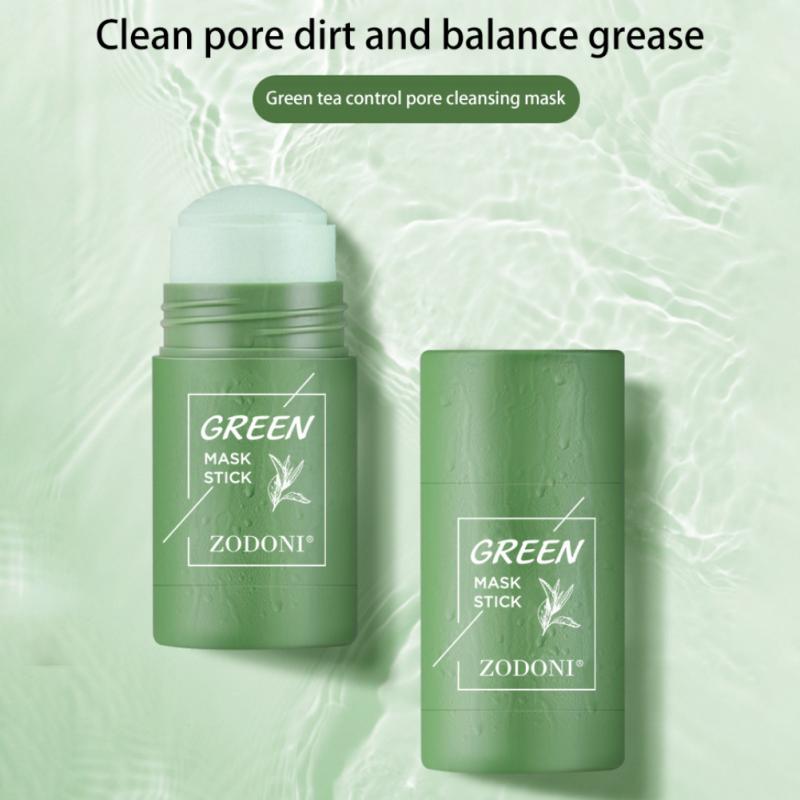 Face Clean Mask Green Tea Cleansing Stick Mask Smear feste Reinigungsmaske tief feuchtigkeitsspendend schrumpfen Poren Mitesser Akne Film 40g
