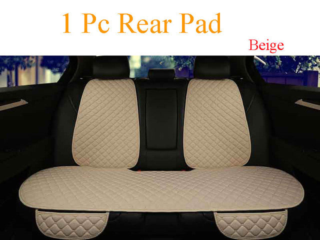 Flax Car Seat Cover Protector Linen Front Rear Back Automobile Protect Cushion Pad Mat Backrest Auto Accessories Car Interior