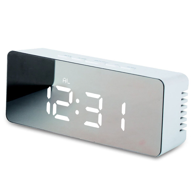 Digitaler Wecker Desktop-Uhr für Kinder Schlafzimmer Wohnkultur Temperatur Snooze-Funktion Schreibtisch Tischuhr LED-Uhr elektronisch