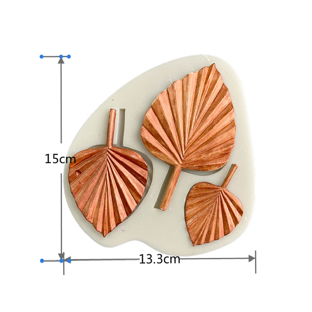 Fächerform Silikonform DIY Kuchen Backen Dekoration Gips Ton Schokoladenform Rohrkolben Blatt Fächer Modellierung Silikonform